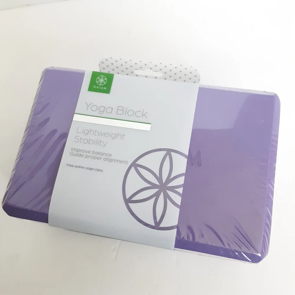 Gaiam Yoga Block - Purple (9W X 6H X 4D) NEW - Picture 5 of 5